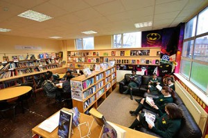 Students studying in our school library.