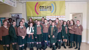 Students marking College Awareness Week 2015