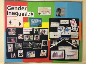 A Gender Inequality display in our front hall.