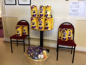 The Easter egg prizes for the students from each class.