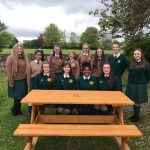 Student Council students whose idea it was to get new picnic tables for their student body.