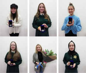 Awards winners Lauren Foley, Siofra Kildee-Doolan, Ciara White, Robyn Kinsella, Renee Campbell and Aaishah Buzakhar.