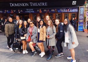 Career Ready students outside the Dominion Theatre in London's West End