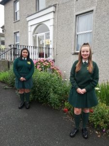 Head Girl Chloe Pingol alongside Deputy Head Girl Holly Gorman.