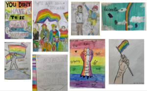 Some of the posters that entered the Stand Up Week competition.