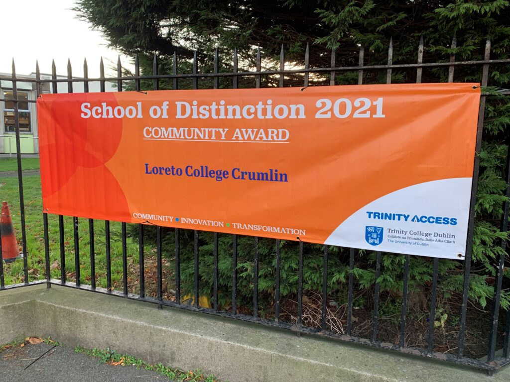 Loreto College's Trinity Access Banner.